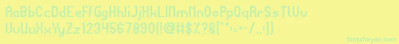 Weitere Informationen zur HarmonicVibration-Schriftart HarmonicVibration-Schriftart – Grüne Schriften auf gelbem Hintergrund