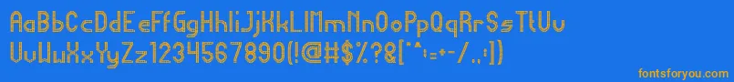 HarmonicVibration Font – Orange Fonts on Blue Background