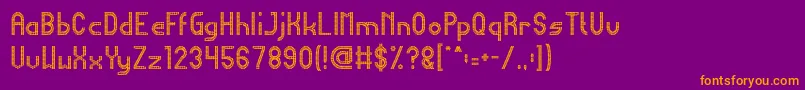 HarmonicVibration Font – Orange Fonts on Purple Background