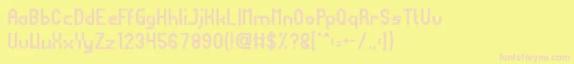 HarmonicVibration Font – Pink Fonts on Yellow Background