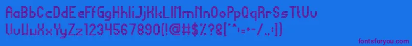 HarmonicVibration Font – Purple Fonts on Blue Background