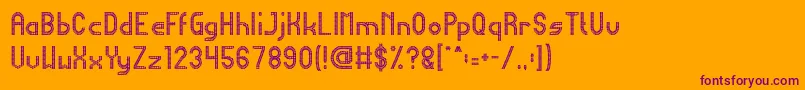 HarmonicVibration Font – Purple Fonts on Orange Background