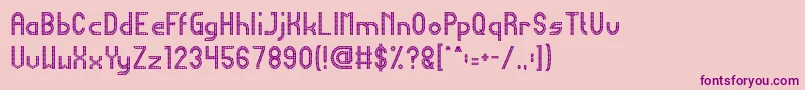 HarmonicVibration Font – Purple Fonts on Pink Background