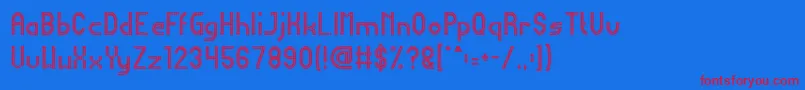 HarmonicVibration Font – Red Fonts on Blue Background