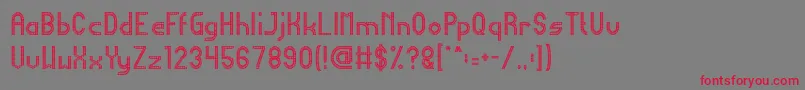 HarmonicVibration Font – Red Fonts on Gray Background
