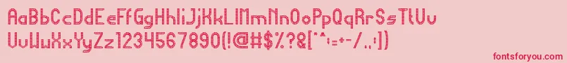 HarmonicVibration Font – Red Fonts on Pink Background