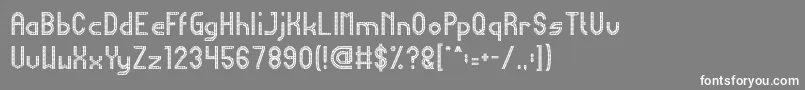 HarmonicVibration Font – White Fonts on Gray Background