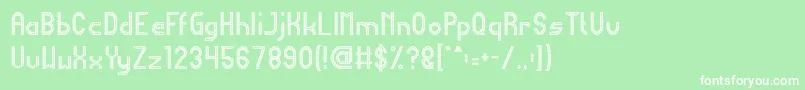 HarmonicVibration Font – White Fonts on Green Background