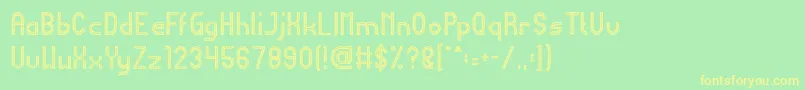 HarmonicVibration Font – Yellow Fonts on Green Background