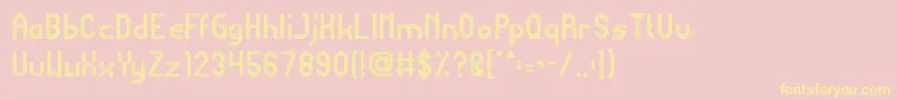 HarmonicVibration Font – Yellow Fonts on Pink Background