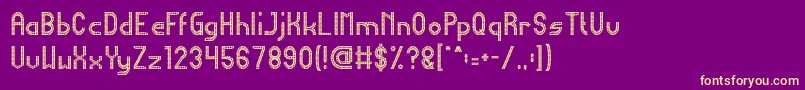 HarmonicVibration Font – Yellow Fonts on Purple Background