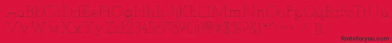 TeletexUltralight Font – Black Fonts on Red Background