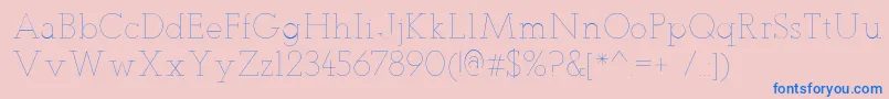 TeletexUltralight Font – Blue Fonts on Pink Background