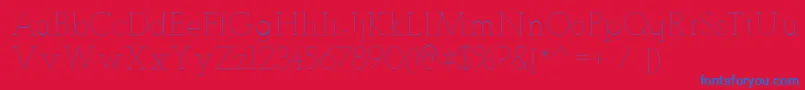 TeletexUltralight Font – Blue Fonts on Red Background