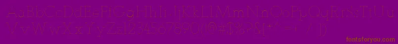 TeletexUltralight Font – Brown Fonts on Purple Background