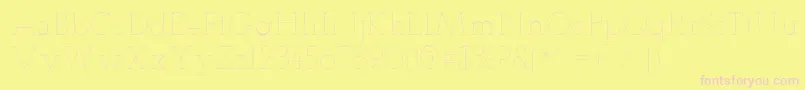 TeletexUltralight Font – Pink Fonts on Yellow Background