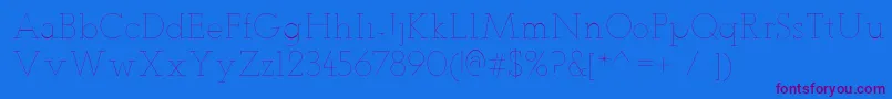 TeletexUltralight Font – Purple Fonts on Blue Background