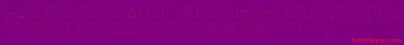 TeletexUltralight Font – Red Fonts on Purple Background