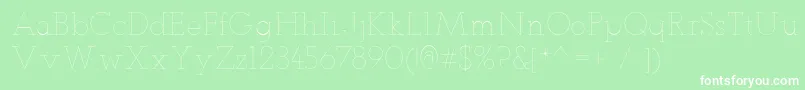 TeletexUltralight Font – White Fonts on Green Background