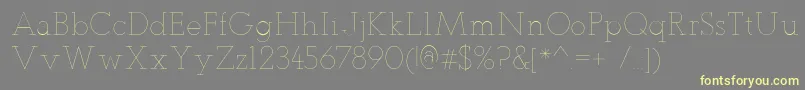 TeletexUltralight Font – Yellow Fonts on Gray Background