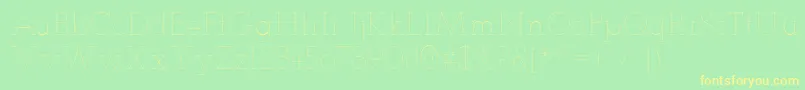 TeletexUltralight Font – Yellow Fonts on Green Background