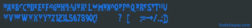 FlashGordon Font – Blue Fonts on Black Background