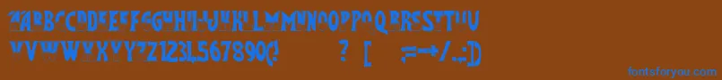 FlashGordon Font – Blue Fonts on Brown Background