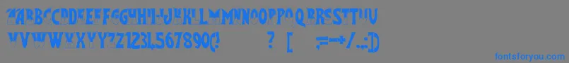 FlashGordon Font – Blue Fonts on Gray Background