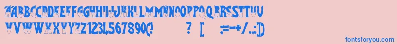 FlashGordon Font – Blue Fonts on Pink Background