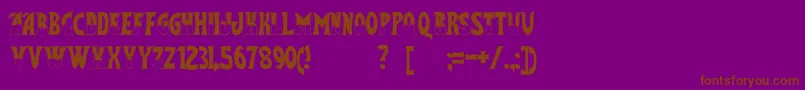 FlashGordon Font – Brown Fonts on Purple Background