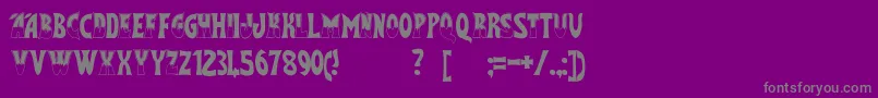 FlashGordon-Schriftart – Graue Schriften auf violettem Hintergrund