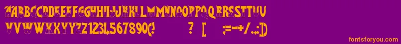 FlashGordon Font – Orange Fonts on Purple Background