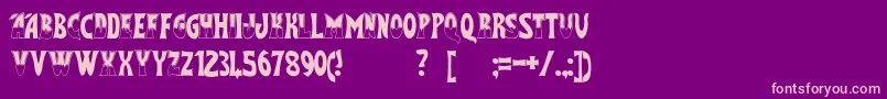 FlashGordon Font – Pink Fonts on Purple Background