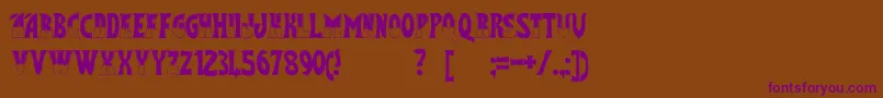 FlashGordon Font – Purple Fonts on Brown Background