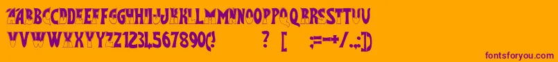 FlashGordon Font – Purple Fonts on Orange Background