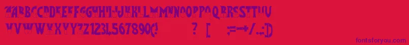 FlashGordon Font – Purple Fonts on Red Background