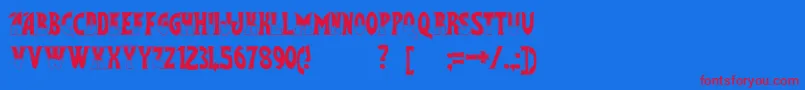 FlashGordon Font – Red Fonts on Blue Background