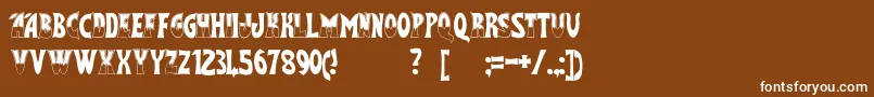 FlashGordon Font – White Fonts on Brown Background