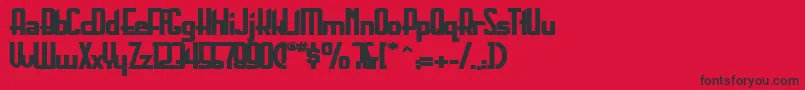 Boastingtextlight116Bold Font – Black Fonts on Red Background