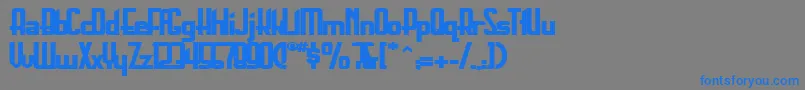 Шрифт Boastingtextlight116Bold – синие шрифты на сером фоне