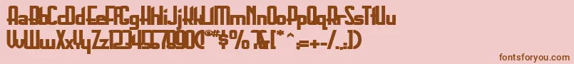 fuente Boastingtextlight116Bold – Fuentes Marrones Sobre Fondo Rosa