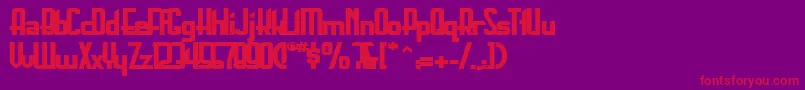 Boastingtextlight116Bold Font – Red Fonts on Purple Background
