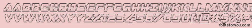 Dominojackengraveital Font – Black Fonts on Pink Background