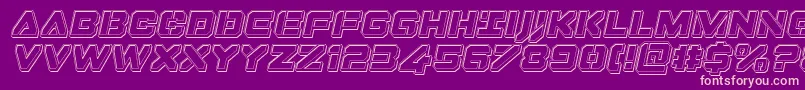 Dominojackengraveital Font – Pink Fonts on Purple Background