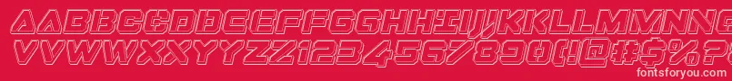 Dominojackengraveital Font – Pink Fonts on Red Background