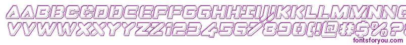 Dominojackengraveital Font – Purple Fonts on White Background