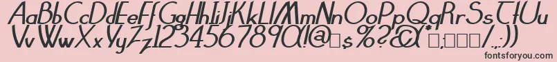 ClarittyBolditalic-Schriftart – Schwarze Schriften auf rosa Hintergrund