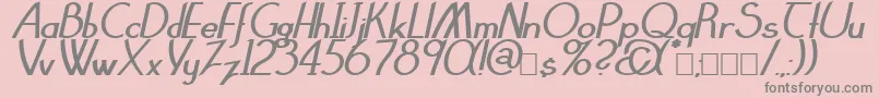 フォントClarittyBolditalic – ピンクの背景に灰色の文字