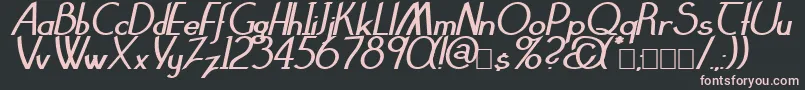 ClarittyBolditalic Font – Pink Fonts on Black Background