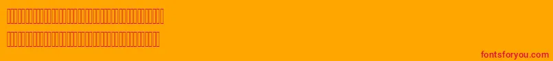 LotusBold Font – Red Fonts on Orange Background